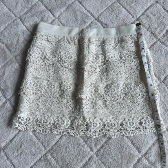 Francesca's Collection | "Crystal Pier" Tiered Crochet Lace Skirt | Size Medium - Picture 10 of 10